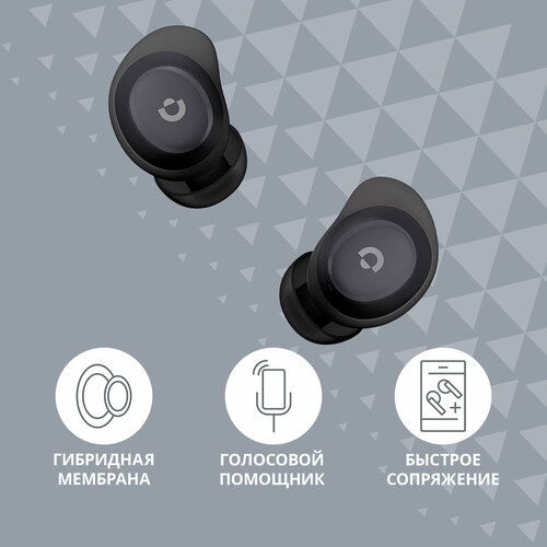 Гарнитура вкладыши A4Tech 2Drumtek B27 TWS пеп серый беспроводные bluetooth B27 ASH GREY 169900₽