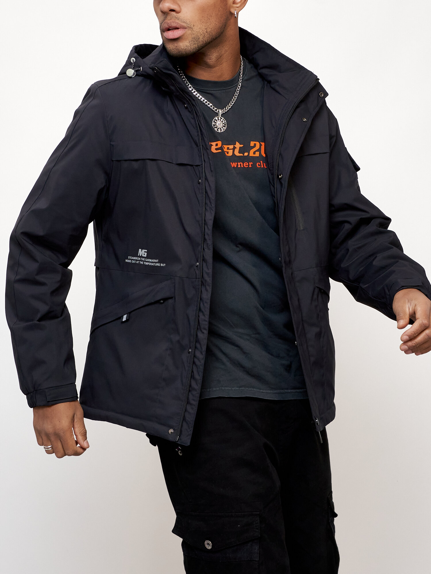 Куртка спортивная мужская весенняя с капюшоном AD88030Z 50