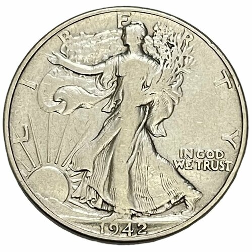 США 50 центов (1/2 доллара) 1942 г. сша 50 центов 1 2 доллара 1944 г s