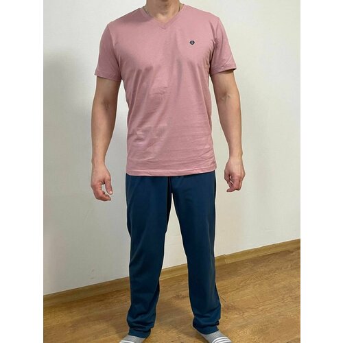 Пижама SAMO, размер 48, синий, розовый
