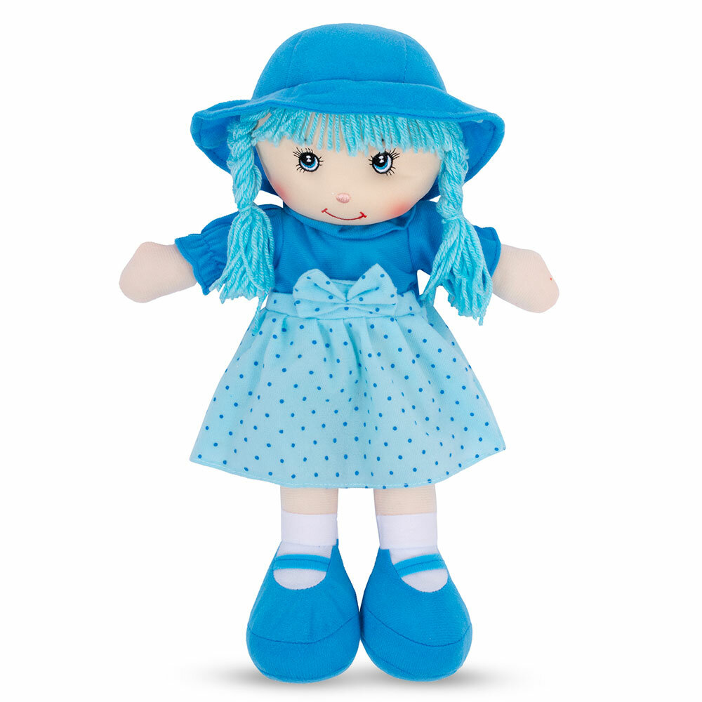 Детская мягкая игрушка Кукла 41 см, голубая, TONGDE