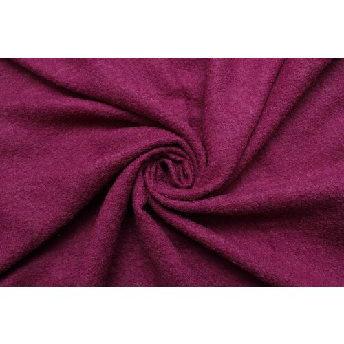 Ткань Букле Toccini пальтово-костюмное с мохером цвета тёмной фуксии, ш150см, 0,5 м