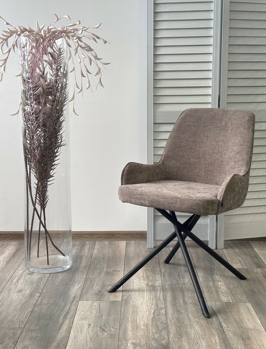 фото Стул луиджи данс 180 град. поворотный, NORDIC 85 Серый / Черный каркас, M-City