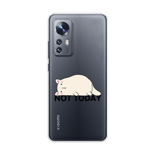 Силиконовый чехол на Xiaomi 12/12X/12S / Сяоми 12/12X/12S Cat not today, прозрачный силиконовый чехол на xiaomi 12 12x 12s сяоми 12 12x 12s стальной металл