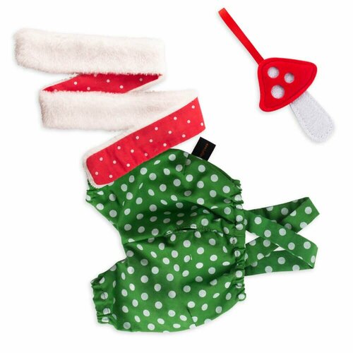 Набор одежды OKs22-122 Зелёные штаны в горошек и тёплый шарф 22 см 800₽