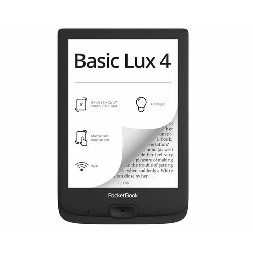 Электронная книга POCKETBOOK 618 Basic Lux 4 black