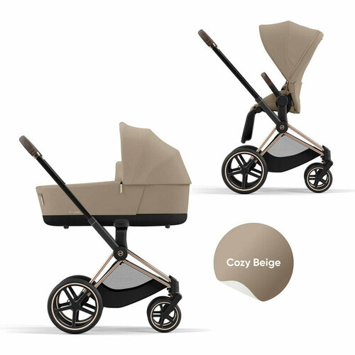 Cybex Priam IV Коляска 2 в 1, шасси IV Rose Gold /Cozy Beige