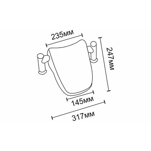 Подголовник Royal Bath SY-2 В серый на металлических ножках (для TUDOR, FANKE, NORWAY)