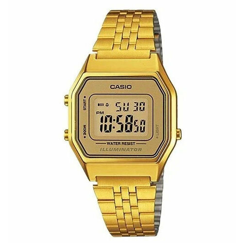 Наручные часы CASIO Vintage LA680WGA-9D, золотой, желтый