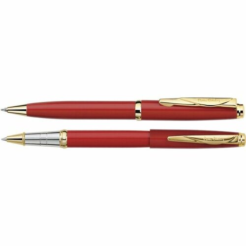 Набор Pierre Cardin PEN&PEN: ручка шариковая + роллер. Цвет - красный. Упаковка Е.
