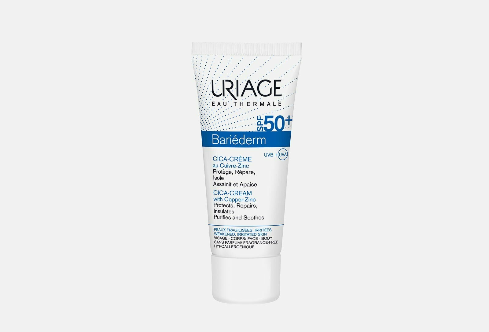 Крем с медью и цинком spf50+ bariederm cica-cream