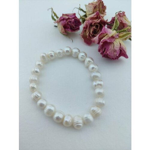 Браслет, жемчуг культивированный, 1 шт., размер 18 см, размер S, белый