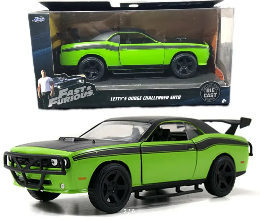 Машина Jada Fast and Furious 1:24 Летти Dodge Challenger SRT8 (Зеленый)