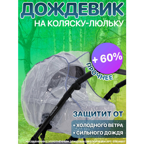 Дождевик на детскую коляску-люльку сетка полог на детскую коляску или люльку help 140 x 90 см