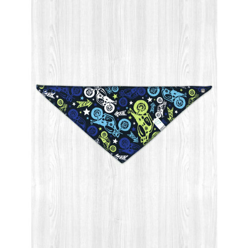 Нагрудник-треугольник для маленьких деток НМХ49 мотоцикл. Комплект - 15 шт.