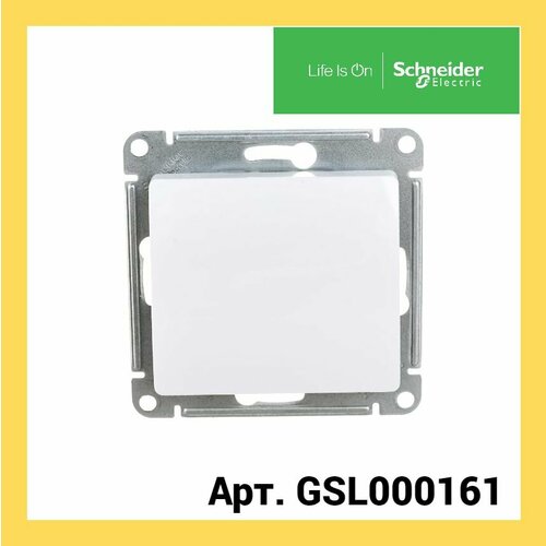 1-клавишный механизм переключателя Schneider Electric СП Glossa сх. 6 10AX белый GSL000161 (1шт.)