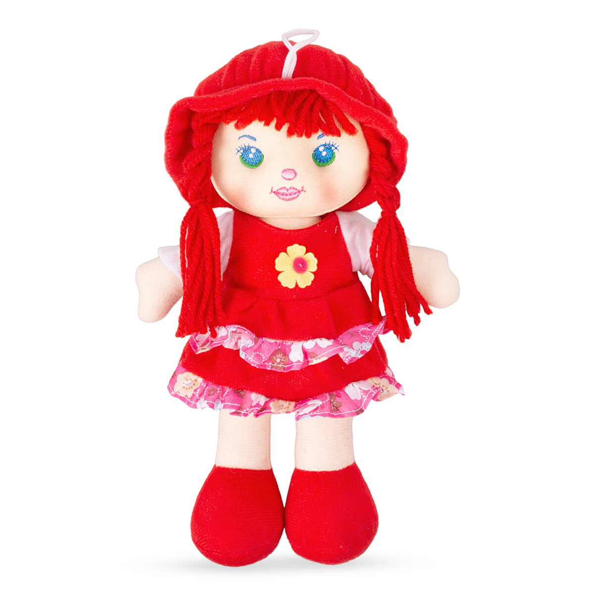 Мягкая игрушка Кукла, цвет красный (E156010)