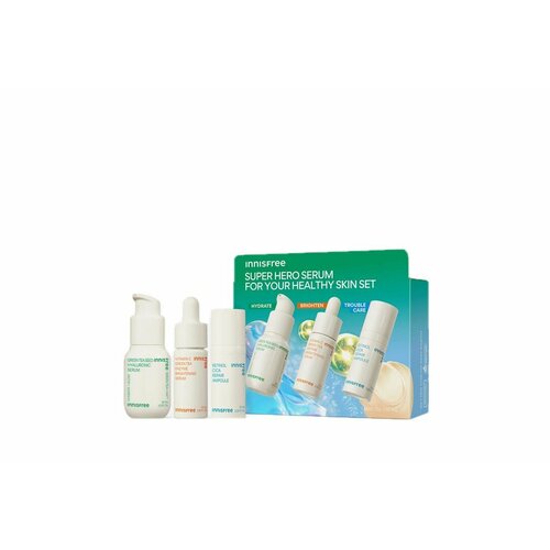 набор сывороток для лица innisfree vitamin с serum set 1 шт INNISFREE Мини-Набор из сывороток для лица Super Hero Serum For Your Healthy Skin Set