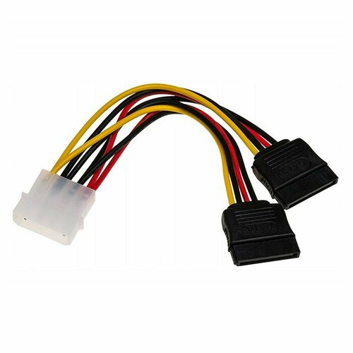 Кабель-адаптер питания BaseTech MOLEX-2xSATA (BT-MOLEX-2SATA) кабель atcom molex 2xsata 0 2 m