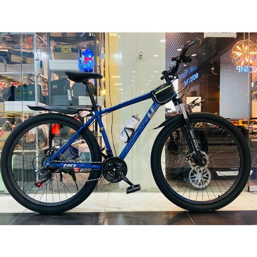 Горный велосипед взрослый HOT WOLF 29 дюймов взрослый мужской и женский для прогулки скоростной спортивный велик для взрослых синий 2699000₽