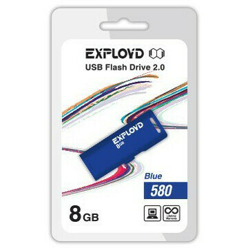 USB Flash накопитель SmartBuy 8Gb Exployd 580 Blue