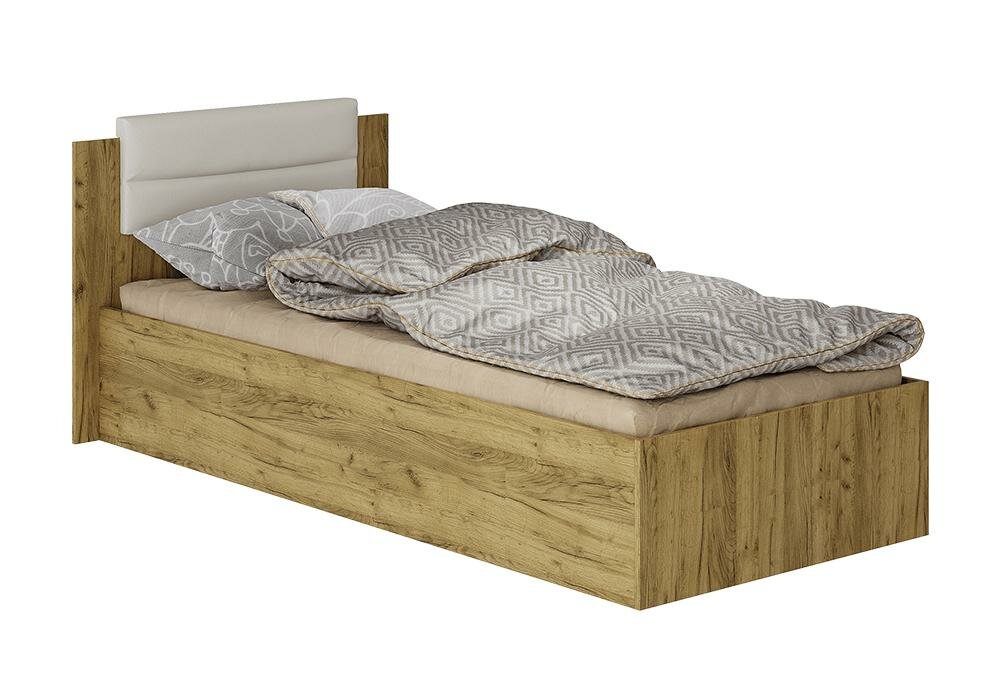 Кровать Мебелони Евро КР-01 0.9 м крафт 105x203.2x85 см