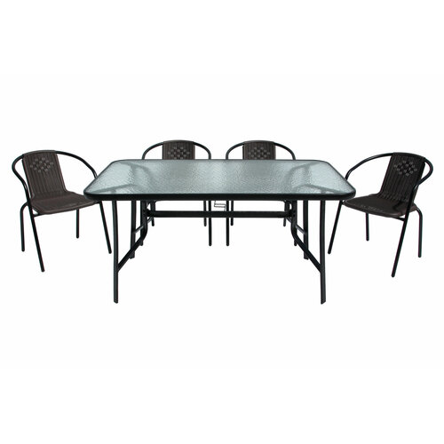 Набор мебели Мебельторг Луис Каркас черныйПластик коричневый 23347₽