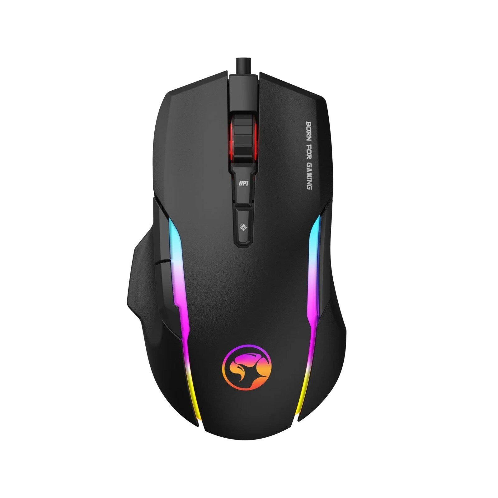 Мышь G945, игровая, проводная, оптическая, RGB, 10000 dpi, USB, 1.8 м, чёрная