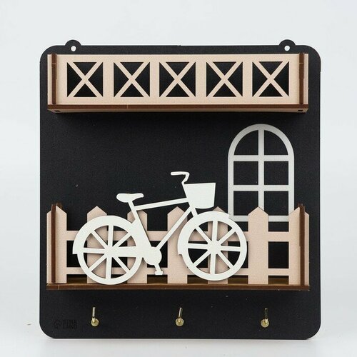 Ключница настенная с полкой и карманом велосипед 192 х 20 см 10344664 778₽
