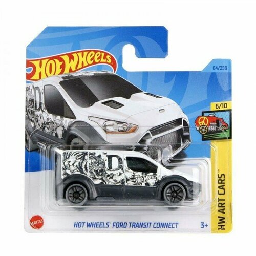 Машинка Mattel Hot Wheels Ford Transit Connect, арт. HKH50 (5785) (064 из 250) hot wheels 70s van детская машинка 1 64 из серии hw art cars