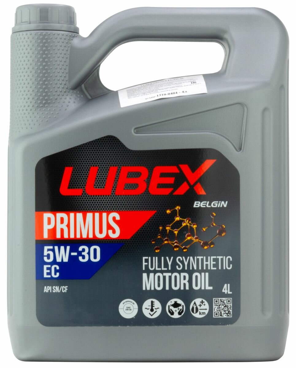 Синтетическое моторное масло LUBEX PRIMUS EC 5W-30 (4л)