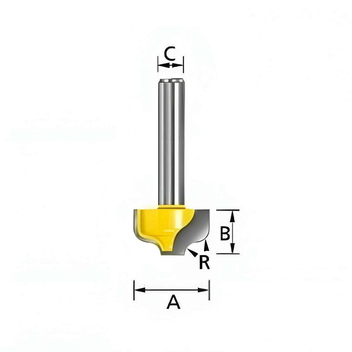 Фреза пазовая фасонная (d8/D19.05/H11.11/L43.11/R3.18) MAKITA D-11047