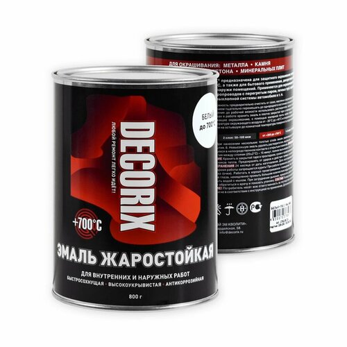 Эмаль белая DECORIX