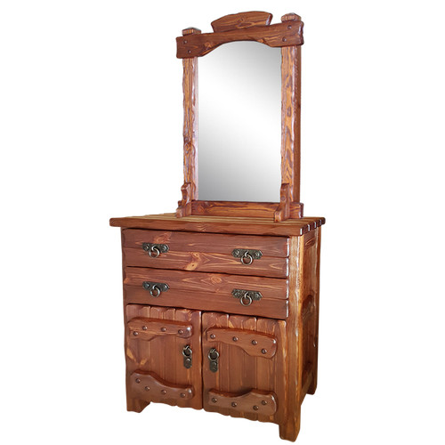 Комод деревянный с элементами ковки ммк-древ 