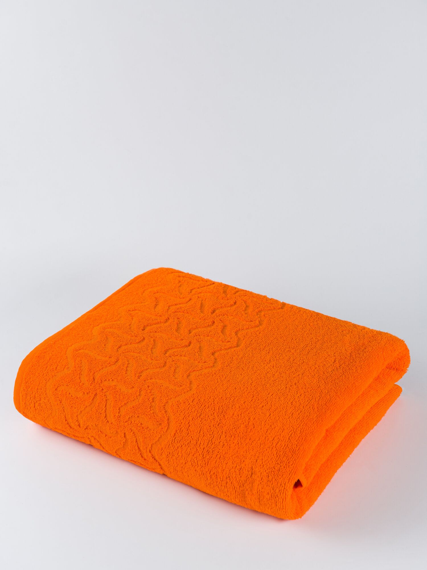 Полотенце махровое банное AVICTORY 100х150см, 100% хлопок, плотность 310гр/м-Радуга оранжевый