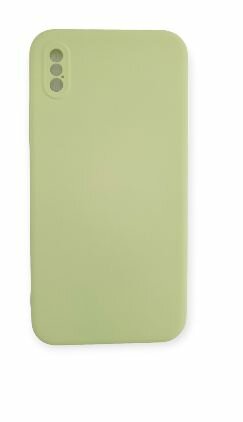 Защитный чехол для Apple iPhone X/XS Silicone Case без логотипа светло желтый