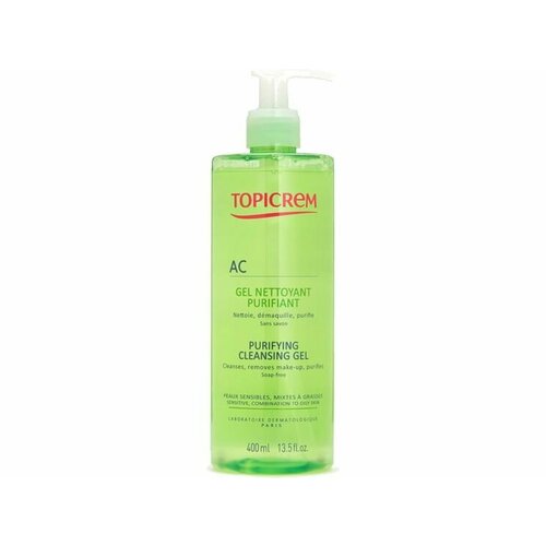 Очищающий гель для жирной и комбинированной кожи Topicrem AC Purifying Cleansing Gel очищающий мусс sebium purifying and foaming cleansing gel