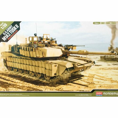 Academy сборная модель 13298 U.S. Army M1A2 TUSK II 1:35 810 pcs deformation robot building blocks tank m1a2 compatible lg military ww2 m1a2 abrams main battle bricks tank toys for boys