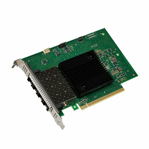 Сетевой адаптер Intel Ethernet Network Adapter E810-XXVDA4, 4xSFP28 ports, 25GbE, PCI-E x16 (E810XXVDA4BLK) 1000 gigabit ethernet network controller pci express pci e network card 10 100 1000mbps rj45 lan adapter converter dropship