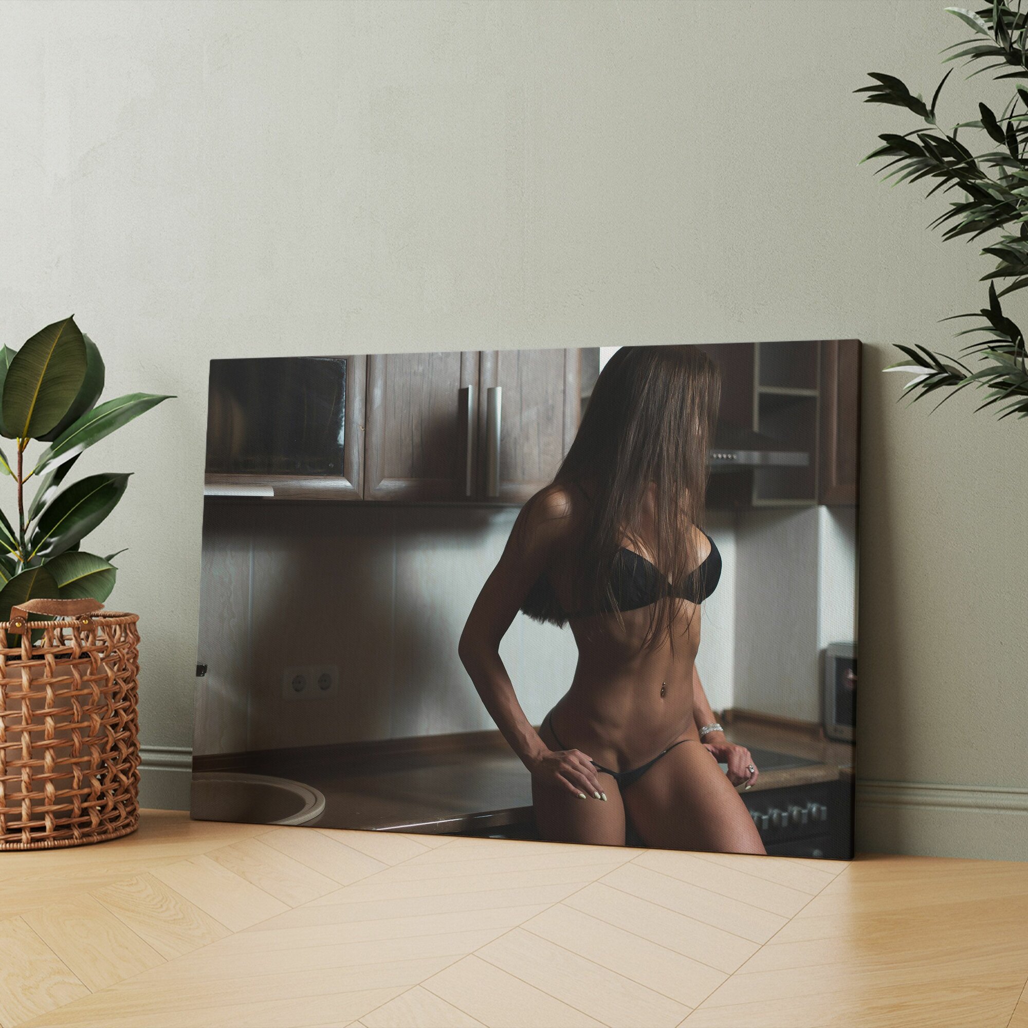 Картина на холсте (спортивная девушка) 40x60 см/для интерьера/в комнату/на стену/в подарок