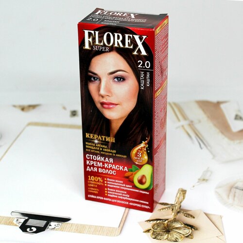 Краска для волос 20 FLOREX-SUPER Каштан 349₽