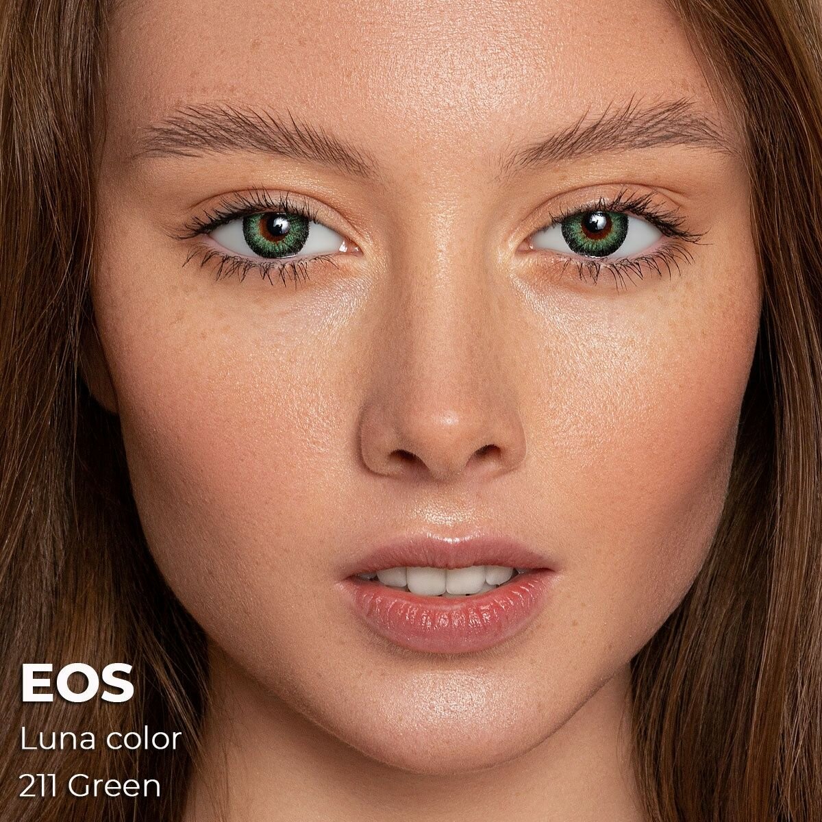 Цветные контактные с диоптриями EOS Luna Color 211 Green -2.0 / 14.0 / 8.6 / 2шт.