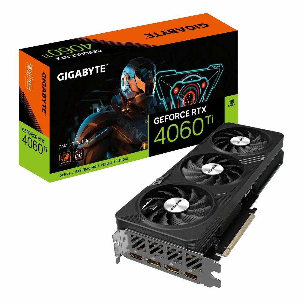 Gigabyte Видеокарта Gigabyte RTX4060Ti GAMING OC 16GB GeForce RTX 4060Ti