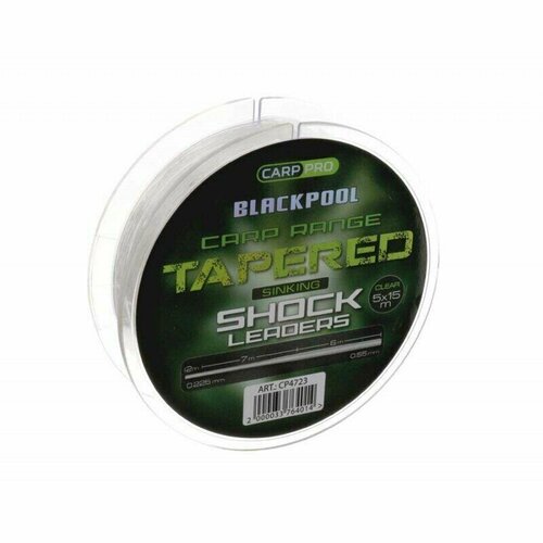 CARP PRO Лидер Blackpool Carp Tapered Mono 0,225-0,55мм 5х15м