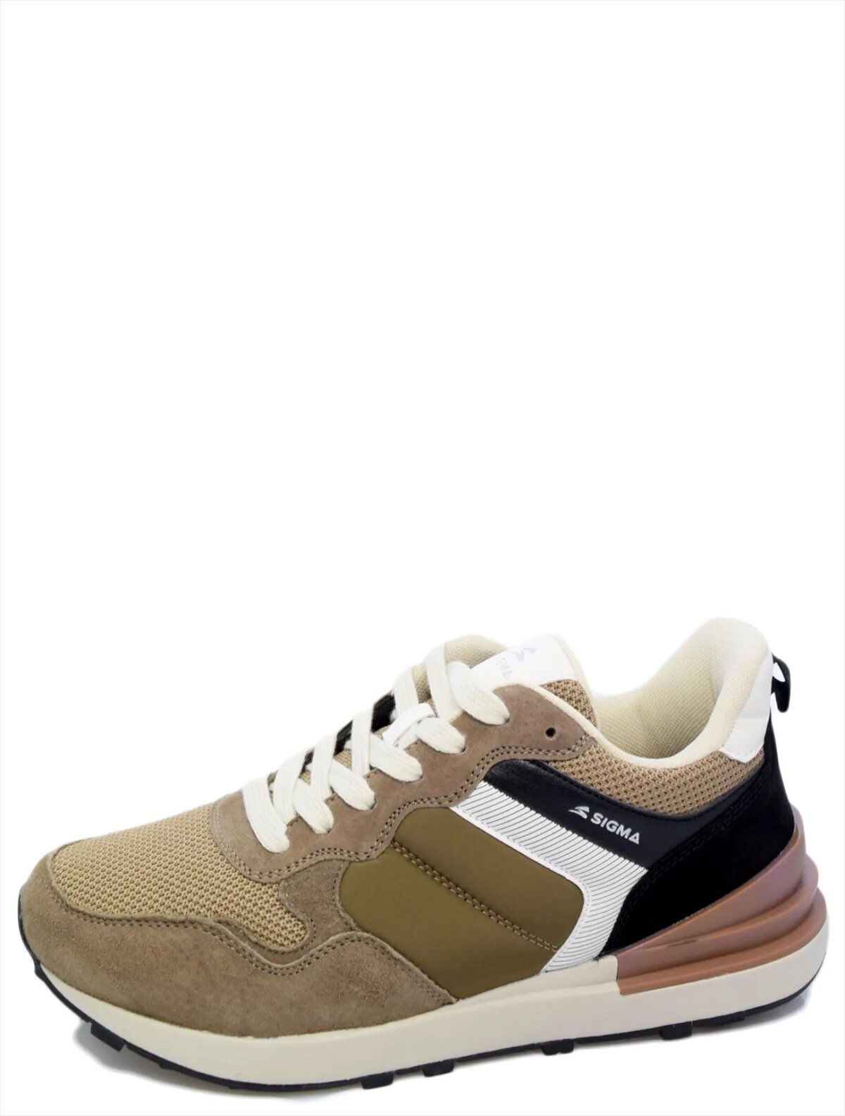 фото Sigma JST01005TV мужские кроссовки коричневый натуральная замша, Размер 46