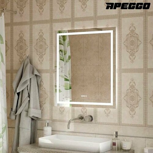 Зеркало для ванной Apeggo Marisol Led 800x900 с часами датчиком движения GG90307 17390₽
