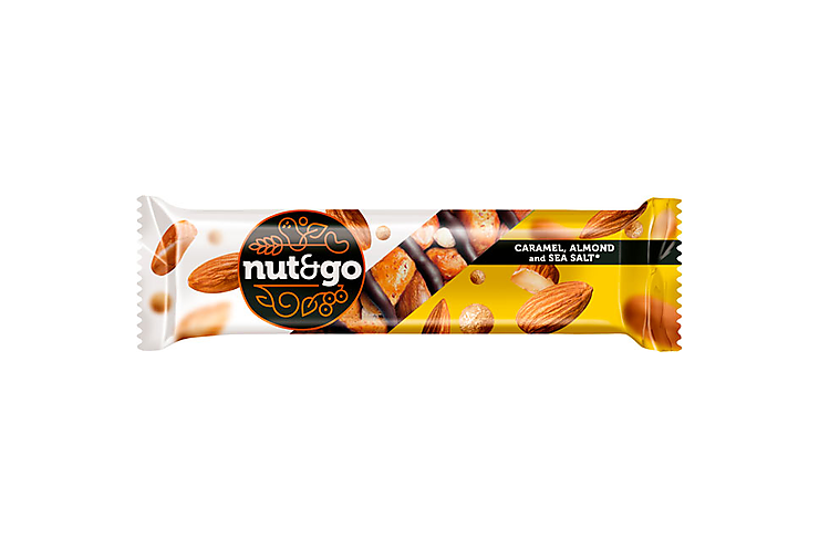 «Nut&Go», батончик миндальный, 34 г (упаковка 18 шт.)