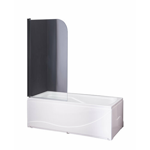 Душевая шторка на ванну Taliente 80x140 см TA-0814CB стекло прозрачное профиль черный 11550₽
