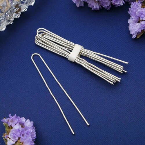 Шпилька для волос Обыкновенная 63 см хром набор 10 шт 309₽