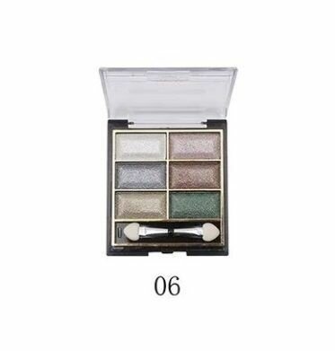 Farres cosmetics Тени для век 6-ти цветные 1104, перламутровые, тон 06